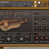 Front panel UI of our Kontakt hurdy-gurdy, showing the tone and string controls for drones and melody