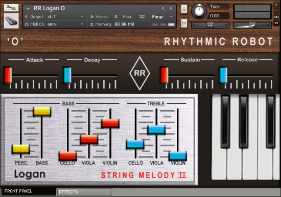 Logan Kontakt instrument front panel UI