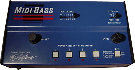 MIDI Bass hardware Kontakt instrument