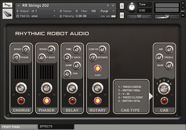 Strings 202 Kontakt instrument rear