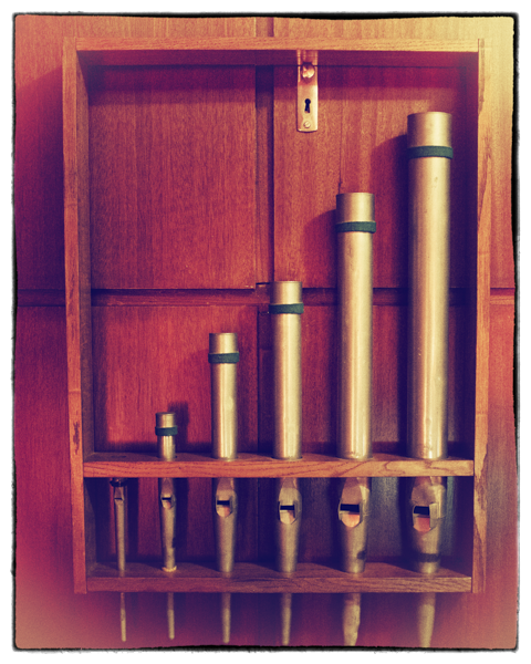 The organ pipes used to create Pipe Machine, a Kontakt instrument emulating old pipe organ sounds